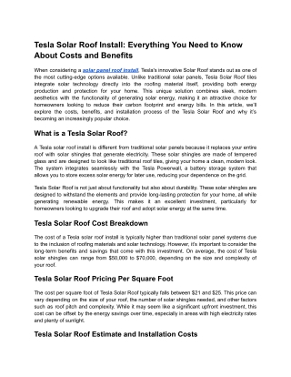 Tesla Solar Roof Install