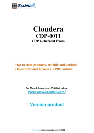 CDP-0011 Certification Guide: Master Data Management Skills