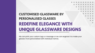 Customised Glassware by Personalised Glasses