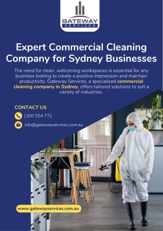 Expert Commercial Cleaning Company for Sydney Businesses