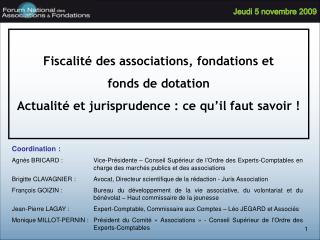 Fiscalité des associations, fondations et fonds de dotation Actualité et jurisprudence : ce qu’il faut savoir !