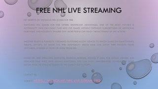 Free NHL live streaming