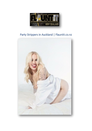 Party Strippers in Auckland | Flauntit.co.nz