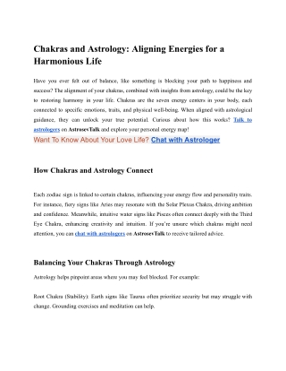 Chakras and Astrology_ Aligning Energies for a Harmonious Life