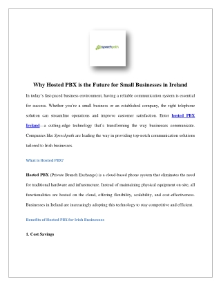 Cloud Telephone System | Speechpath