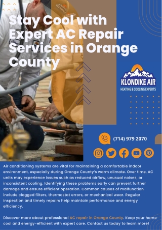 Stay Cool with Expert AC Repair Services in Orange County