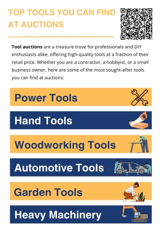 Top Tools You Can Find At Auctions