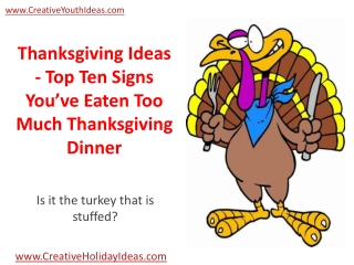 Thanksgiving Ideas-Top 10 Signs You