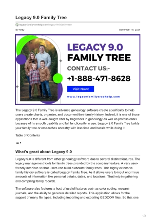 Legacy 9.0 Family Tree