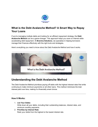 What is the Debt Avalanche Method