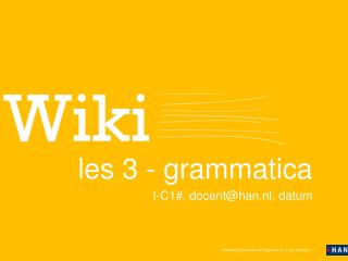 les 3 - grammatica