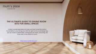 The Ultimate Guide to Dining Room Sets for Small Spaces