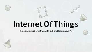 Transforming Industries with IoT and Generative AI