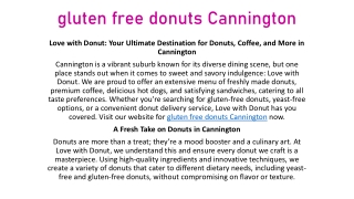 gluten free donuts Cannington