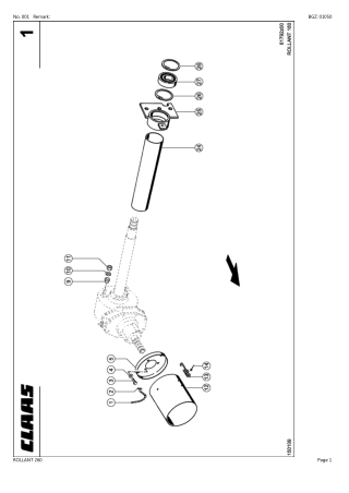 CLAAS ROLLANT 260 Baler Parts Catalogue Manual Instant Download (SN 76500011-76599999)