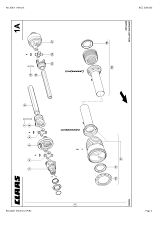 CLAAS ROLLANT 374 354 RF  RC Baler Parts Catalogue Manual Instant Download (SN 76300011-76399999)