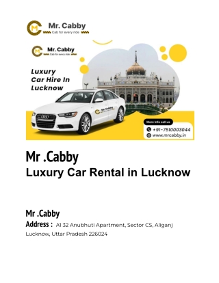 _Luxury Car Rental in Lucknow