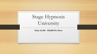 Learn How To Stage Hypnotize-how to Stage hypnotize