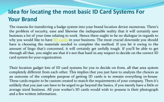 ID Card Printer Details