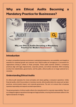 Why are Ethical Audits Becoming a Mandatory Practice for Businesses?