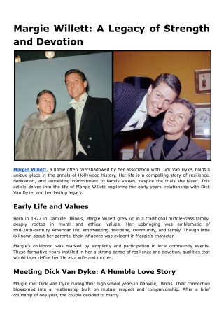 Margie Willett: A Legacy of Strength and Devotion