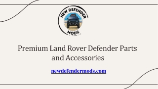 Premium Land Rover Defender Parts and Accessories