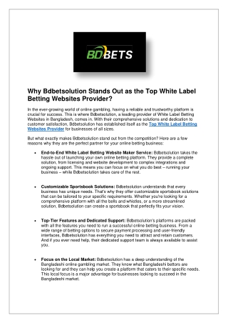 Top White Label Betting Websites Provider