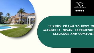 Luxury Villas to Rent in Marbella, Spain Experience Elegance and Comfort