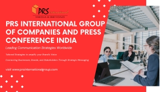 PRS International Group of Companies and Press Conference India