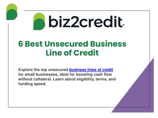 6 Best Unsecured Business Line of Credit