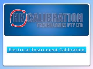 HK Calibration - Electrical Instrument Calibration