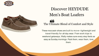 Discover HEYDUDE Men's Boat Loafers