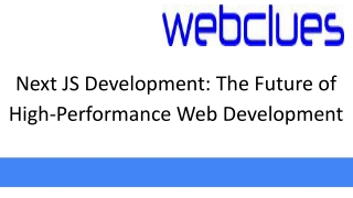 Next JS Development The Future of High-Performance Web Development