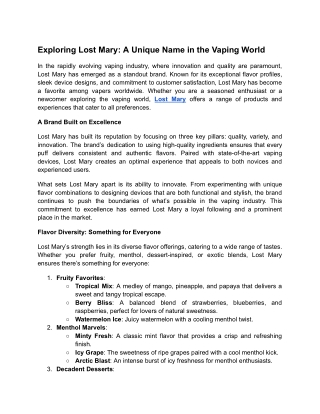 Lost Mary