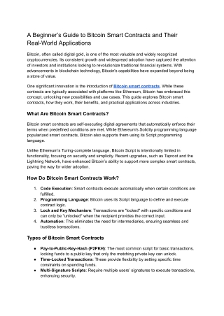 Decoding Bitcoin Smart Contracts: Working, Benefits & Use Cases