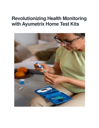 Home Testing with Ayumetrix – Convenient Health Insights