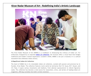 Kiran Nadar Museum of Art - A Journey Through Indian Art and Craft Techniques