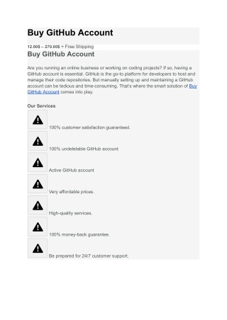 Buy GitHub Account USA & OLD in 2025