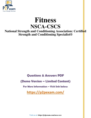 Pass the NSCA-CSCS Certification Exam