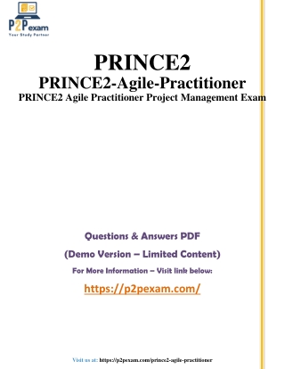 PRINCE2 Agile Practitioner Exam PDF Answers & Questions