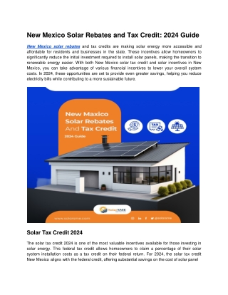 New Mexico Solar Rebates