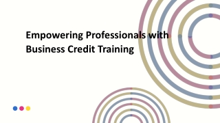 Empowering Professionals with Business Credit Training