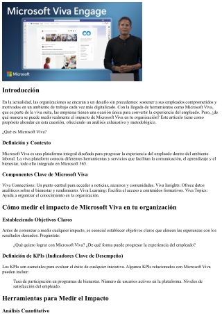 Cómo medir el impacto de Microsoft Viva en tu organización