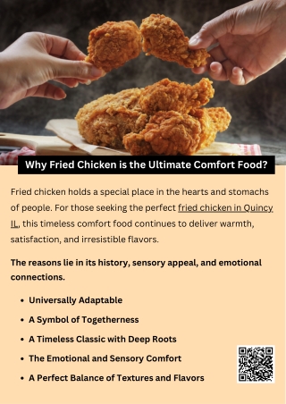 Why Fried Chicken is the Ultimate Comfort Food?