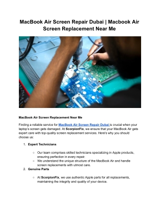 Macbook Air Screen Replacement Near Me