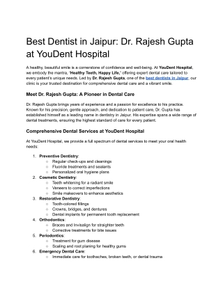 Best Dentist in Jaipur