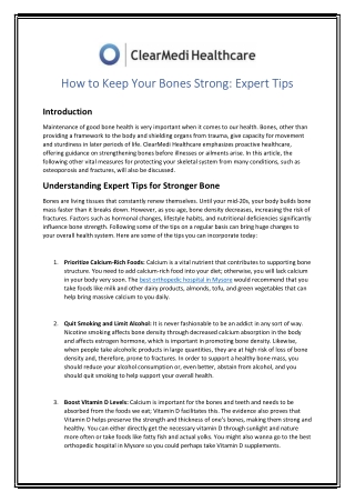 How to Keep Your Bones Strong Expert Tips