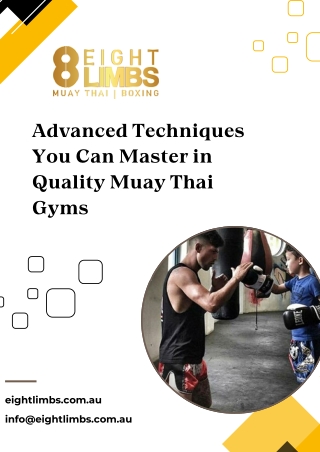 Advanced Techniques You Can Master in Quality Muay Thai Gyms