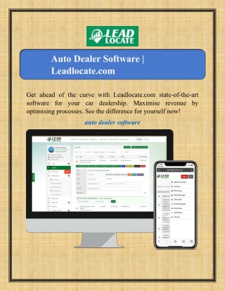 Auto Dealer Software | Leadlocate.com