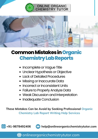 Common Mistakes in Organic Chemistry Lab Reports You Need to Avoid!